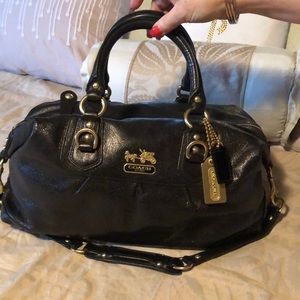Coach Madison Black Satchel Style Handbag